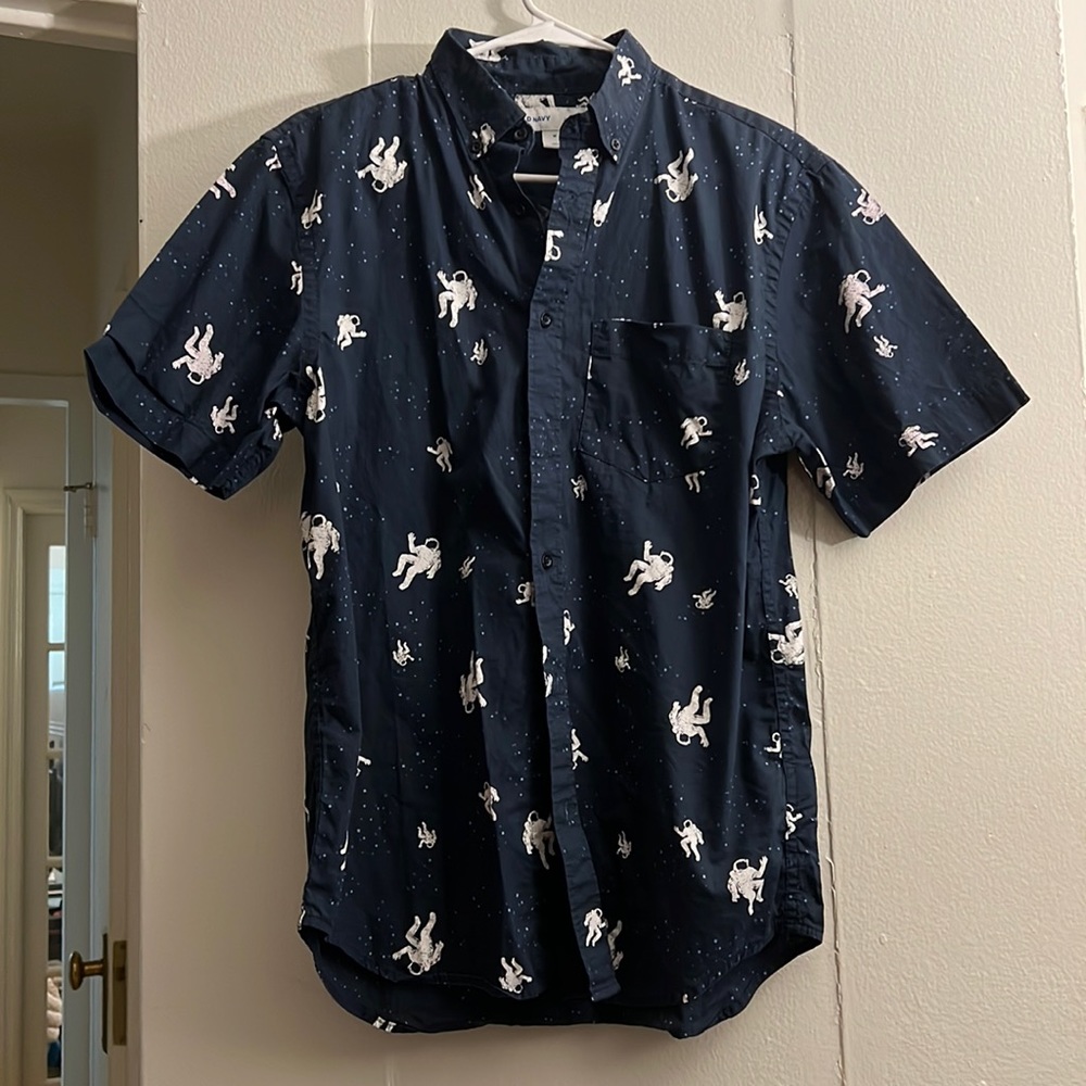 Mens casual shirt sleeve button up